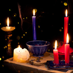 Different color candles provide unique healing powers.
