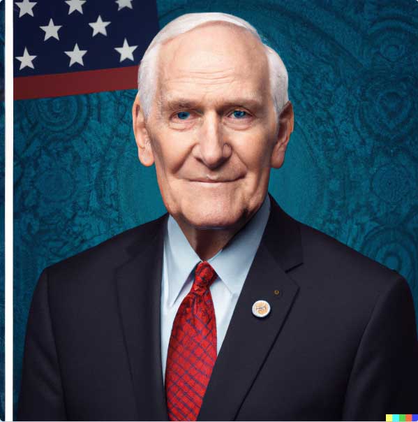 Official Photo of the Senate Majority leader of the year 2024 - Dall-E AI