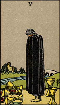 Minor Arcana The Five of Cups Tarot Card