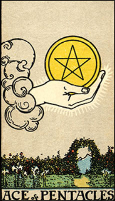 Minor Arcana The Ace of Pentacles Tarot Card