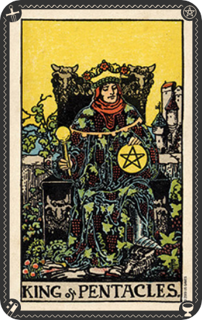 minor pentacles king