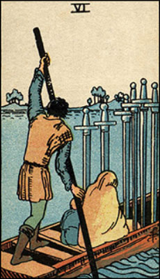 Minor Arcana The Six of Swords Tarot Card