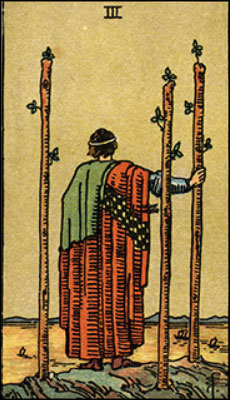 Minor Arcana The Three of Wands Tarot Card