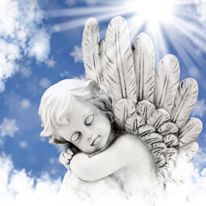 "My angel always comes to me with messages of comfort"
