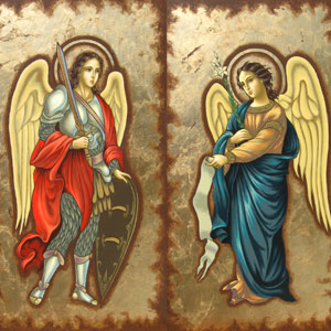 Two of my favorite Archangels Michael (left) and Gabriel (right).
