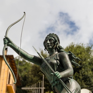 Artemis the archer is a perfect patron goddess for a Sagittarius needs help hitting the bullseye.
