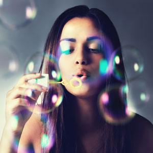 When you are feeling overwhelmed, visualize a bubble of protection.
