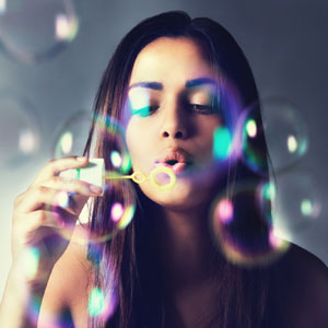 When you are feeling overwhelmed, visualize a bubble of protection.