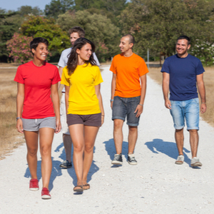 Try walking with friends to break up your routine.
