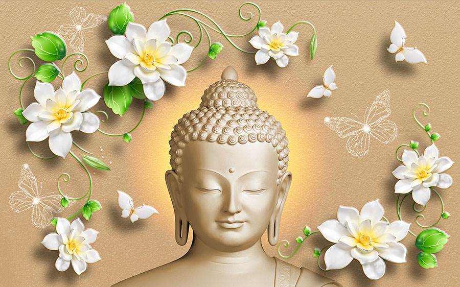 Bodhisattva with flowers