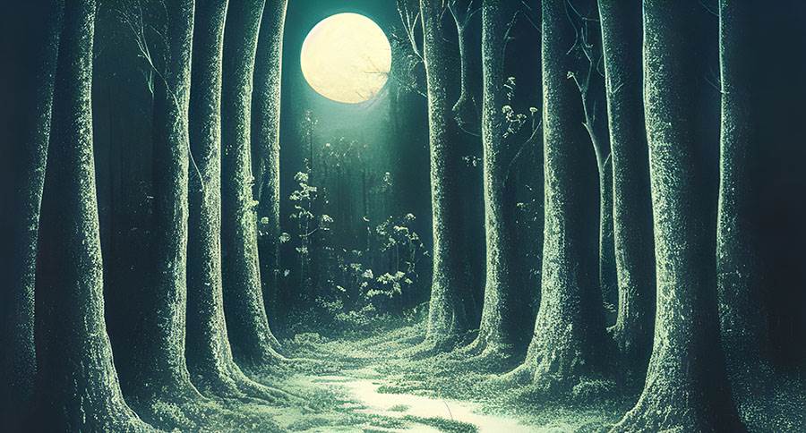 Full moon forest