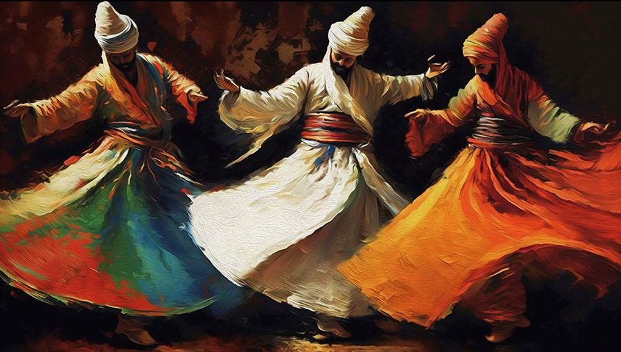 Sufis dancing