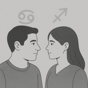 Cancer Man & Sagittarius Woman: When Water Meets Fire in Love