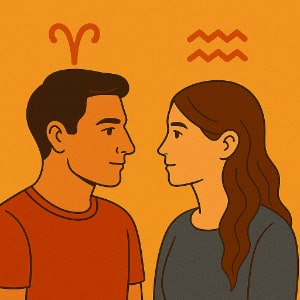 Aries Man & Aquarius Woman: When Fire Meets Air in Love