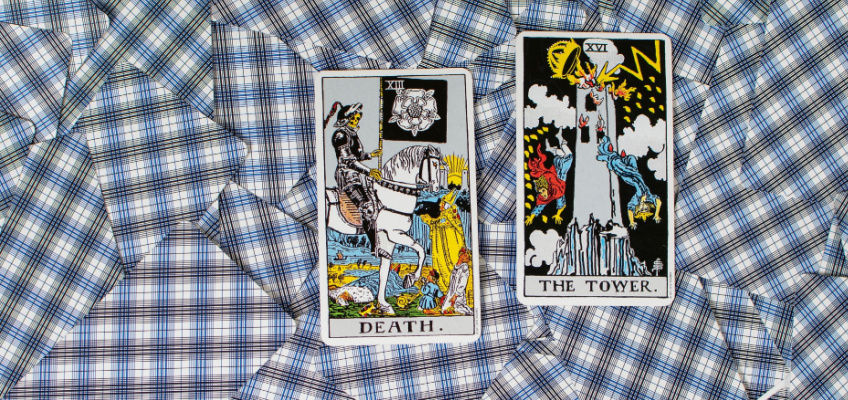 Tarot Death and Tower Cards