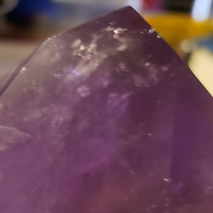Psychic Rowan's actual large manifestation amethyst crystal.
