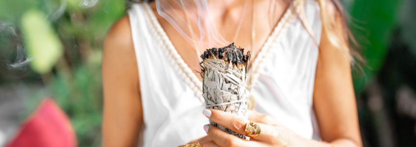 Smudging with White Sage